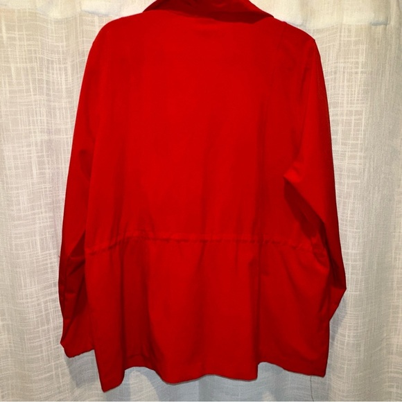 LANE BRYANT WOMEN'S RED LONG SLEEVE ZIP UP JACKET SIZE 14/16 Cinched Waist Light - Picture 6 of 10